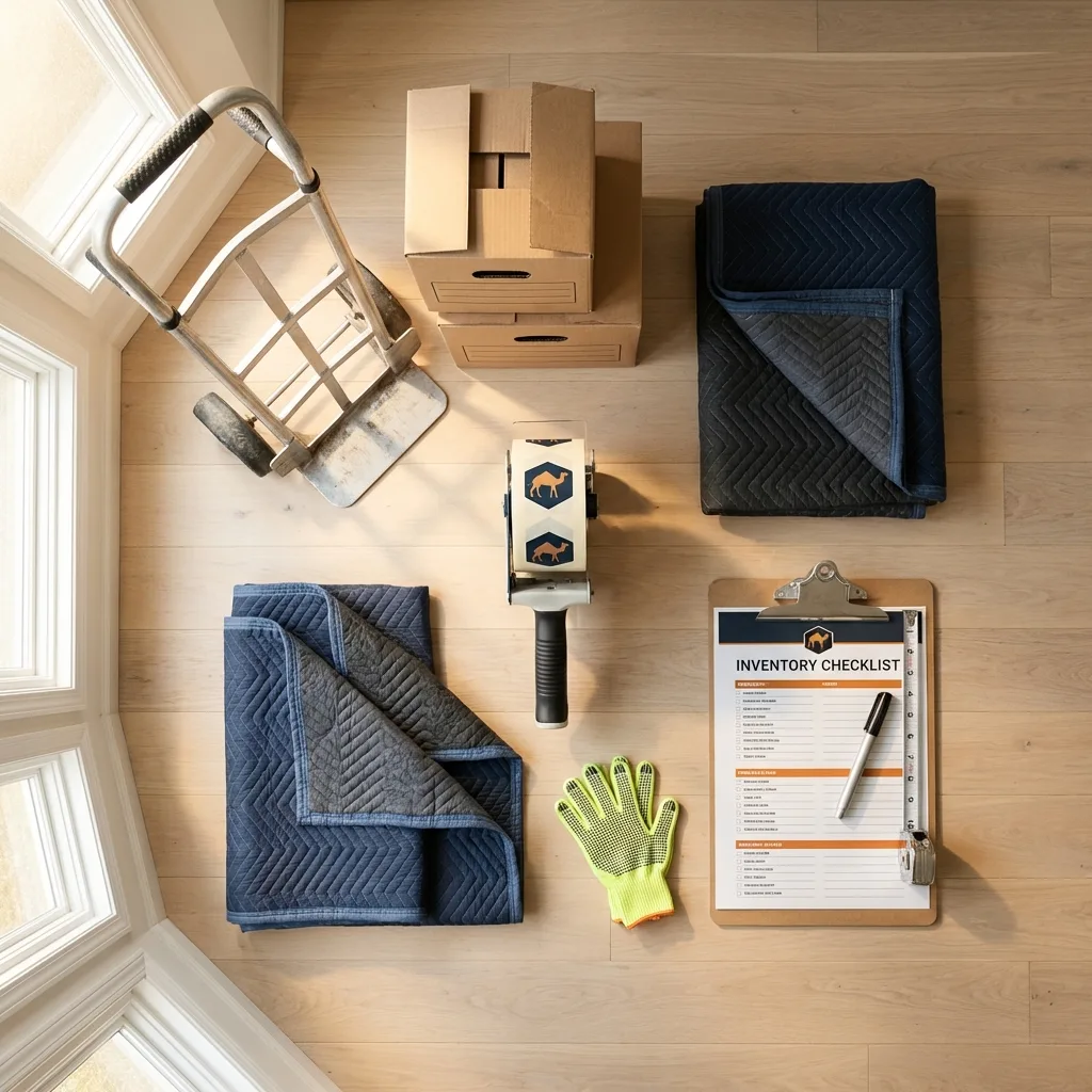 Professional moving supplies and packing materials layout for Wedowee residential relocations