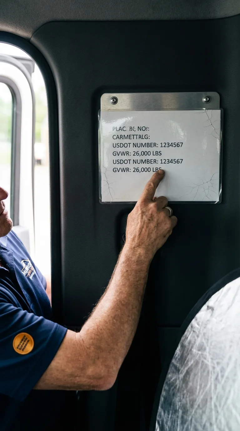 USDOT licensing placard verification in Wedowee